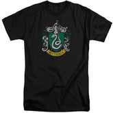 Harry Potter Slytherin Crest Men's 18/1 Tall Cotton Short-Sleeve T-Shirt